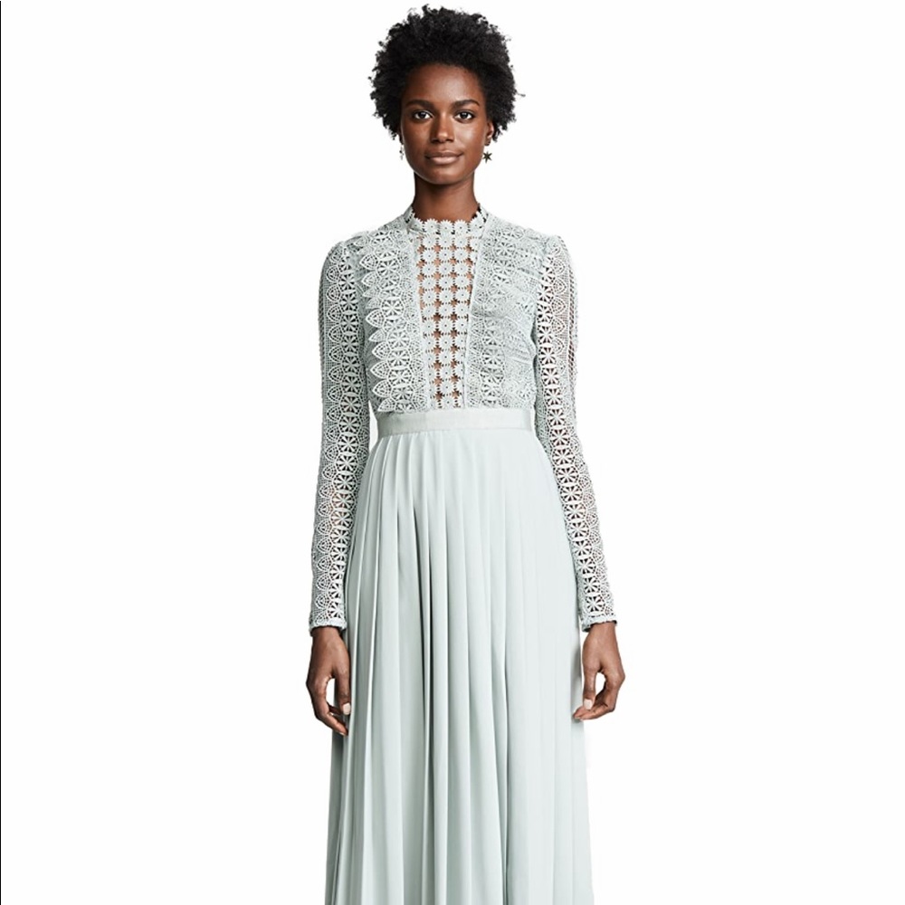 Self portrait spiral lace maxi dress